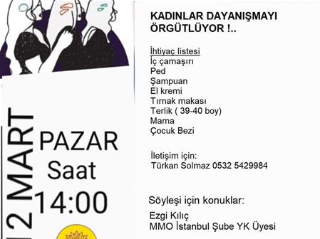 Kadınlar Dayanışmayı Örgütlüyor