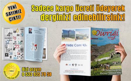 Divriği Kültür Dergimizin Yeni Sayısı Çıktı